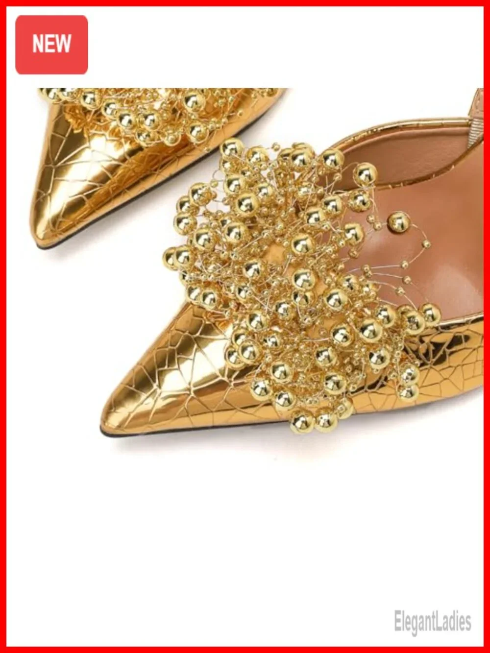 Slingback Block Heels 3.5 Inch Pointed Toe with Arch Support Comfortable Slip